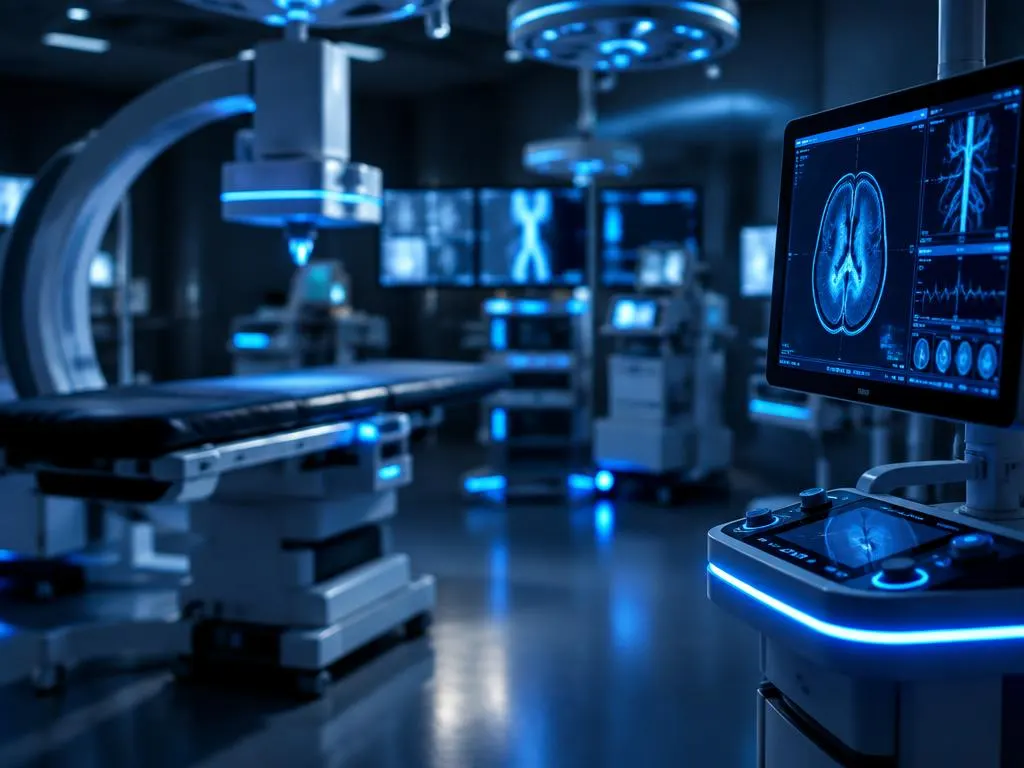 Clean medical environment with blue lit technology