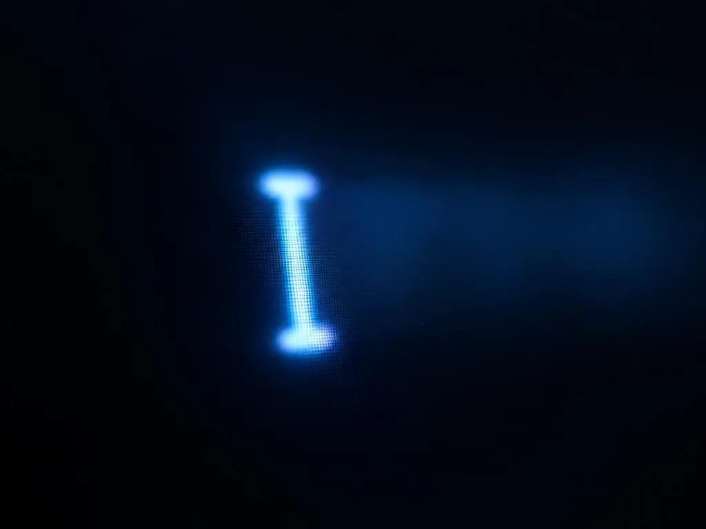 Glowing cursor on a dark screen