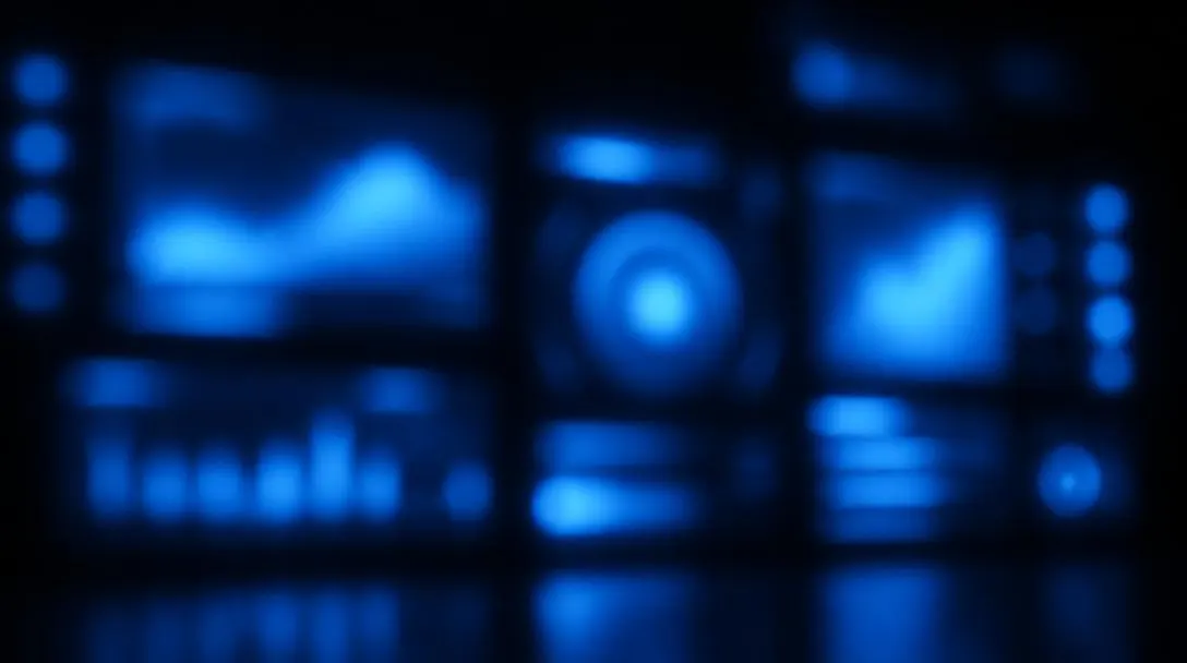 Abstract blue dashboard glow